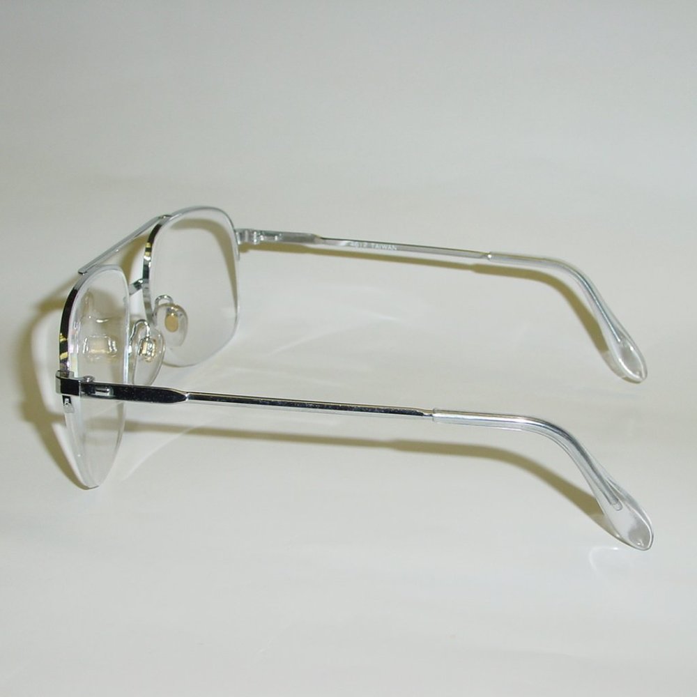 (NWT) Vintage 90's Square Metal Double Bridge Reading Glasses +1.00 - Picture 2 of 4